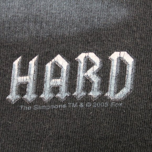 Vintage Homer Simpson 2005 Rock Music Short Sleeve Black T Shirt Top sz XL - Picture 2 of 5